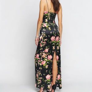 Reformation Frankie Silk Dress Color: Polina Silk Floral Maxi
